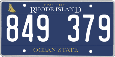RI license plate 849379