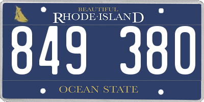 RI license plate 849380