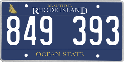 RI license plate 849393