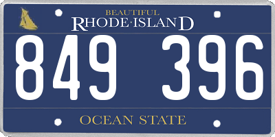 RI license plate 849396