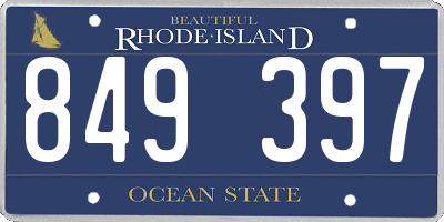 RI license plate 849397