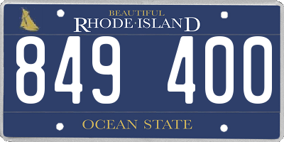 RI license plate 849400