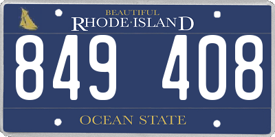 RI license plate 849408