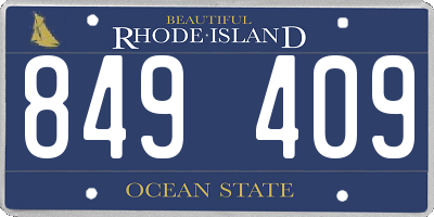 RI license plate 849409
