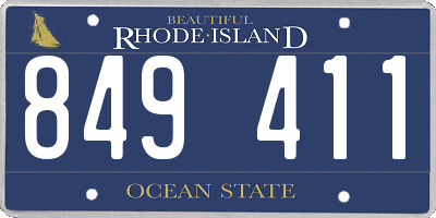 RI license plate 849411