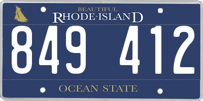 RI license plate 849412