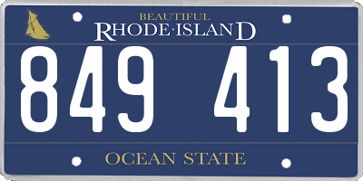RI license plate 849413