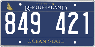 RI license plate 849421
