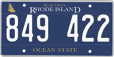 RI license plate 849422
