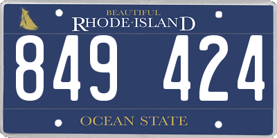 RI license plate 849424