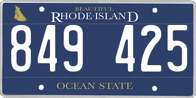 RI license plate 849425