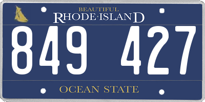 RI license plate 849427