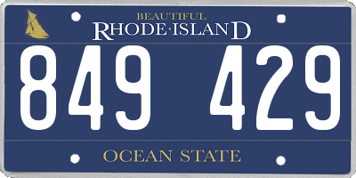RI license plate 849429