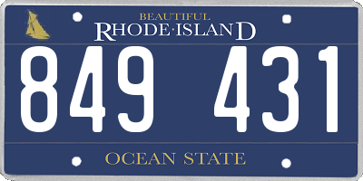 RI license plate 849431