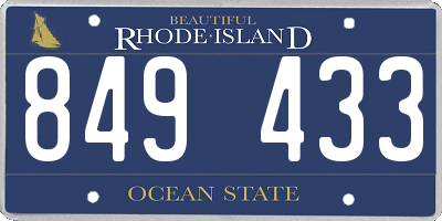 RI license plate 849433