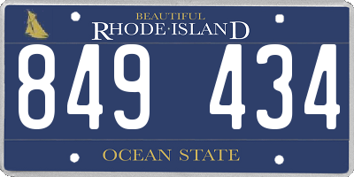 RI license plate 849434