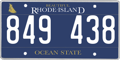 RI license plate 849438