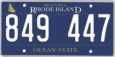 RI license plate 849447