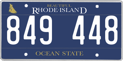 RI license plate 849448