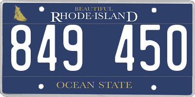 RI license plate 849450