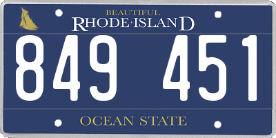 RI license plate 849451