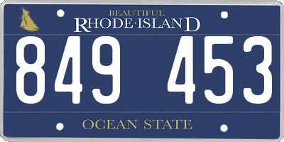 RI license plate 849453