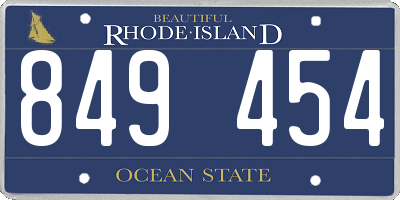 RI license plate 849454