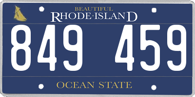 RI license plate 849459