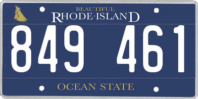 RI license plate 849461