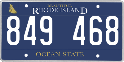 RI license plate 849468
