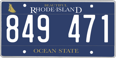 RI license plate 849471