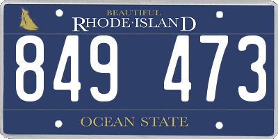 RI license plate 849473