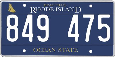 RI license plate 849475