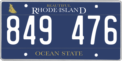 RI license plate 849476