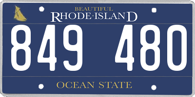 RI license plate 849480