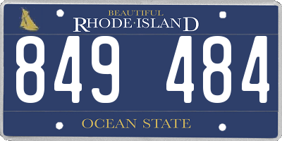 RI license plate 849484