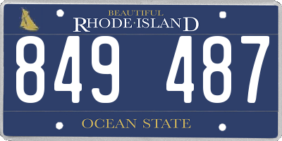 RI license plate 849487
