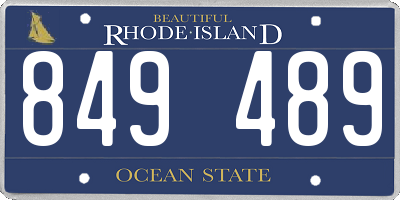 RI license plate 849489