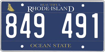 RI license plate 849491