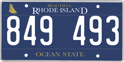 RI license plate 849493