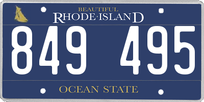 RI license plate 849495