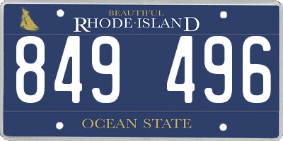 RI license plate 849496