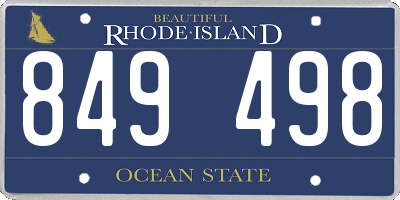 RI license plate 849498