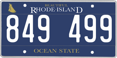 RI license plate 849499