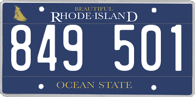 RI license plate 849501