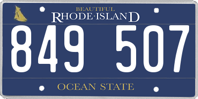 RI license plate 849507