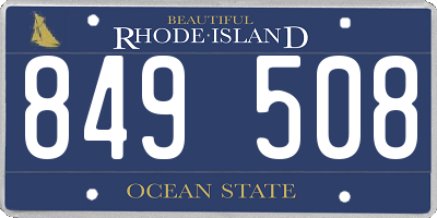 RI license plate 849508