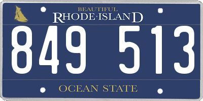 RI license plate 849513