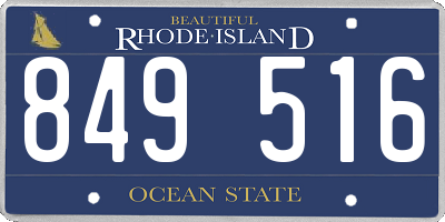 RI license plate 849516
