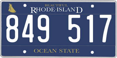 RI license plate 849517